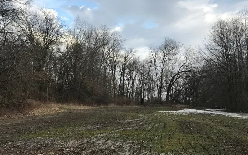 Central Illinois farmland aerial view